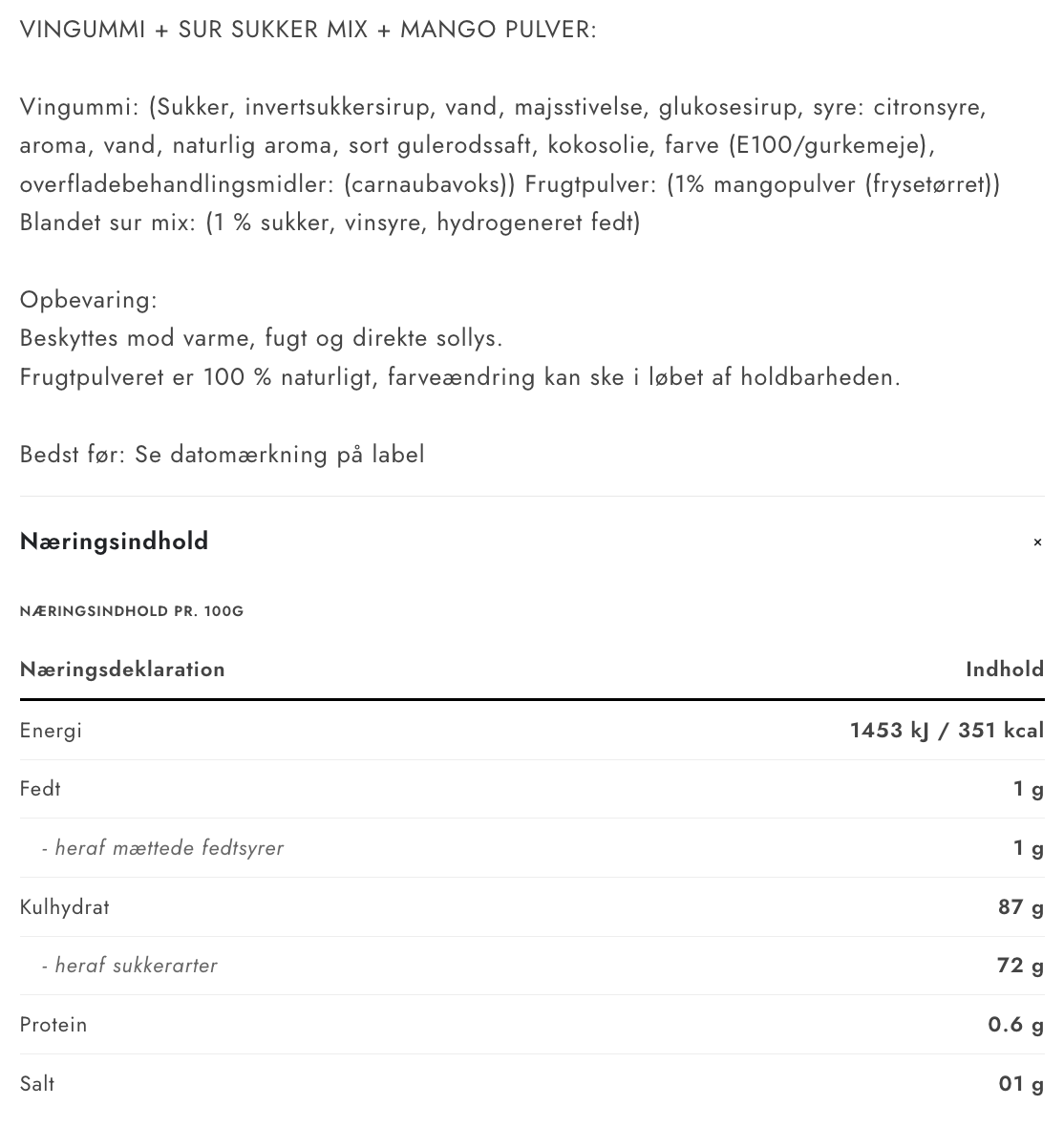Box The Original – Vingummi, Mango