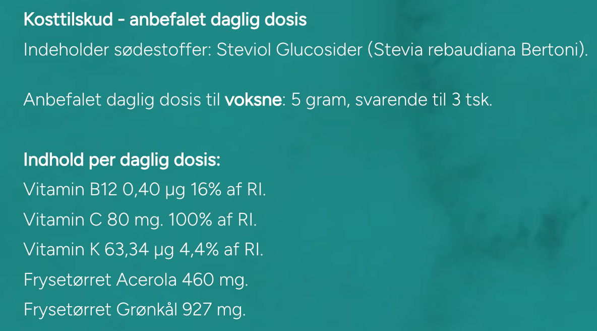 Green Goddess - Instant juice, Power