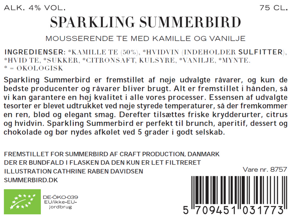 Summerbird - Sparkling 4%.