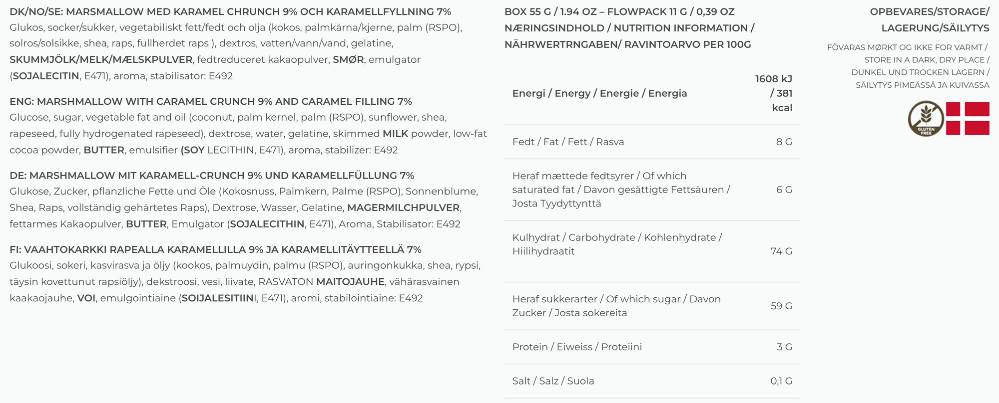 The Mallows - Karamelfyldte Skumfiduser m. Crunchy Toffee
