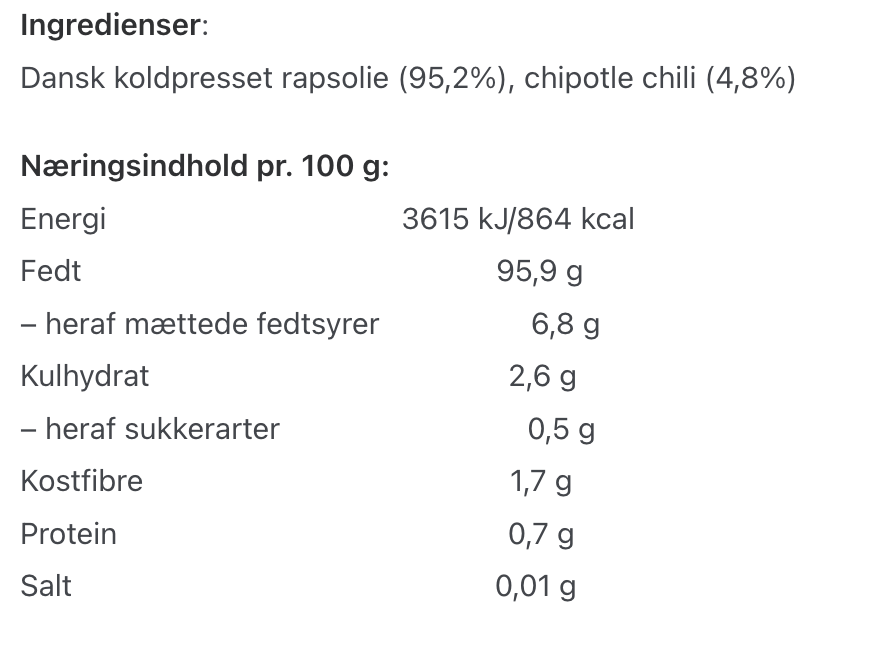 Spice by Spice - Krydderolie, chili chipotle.