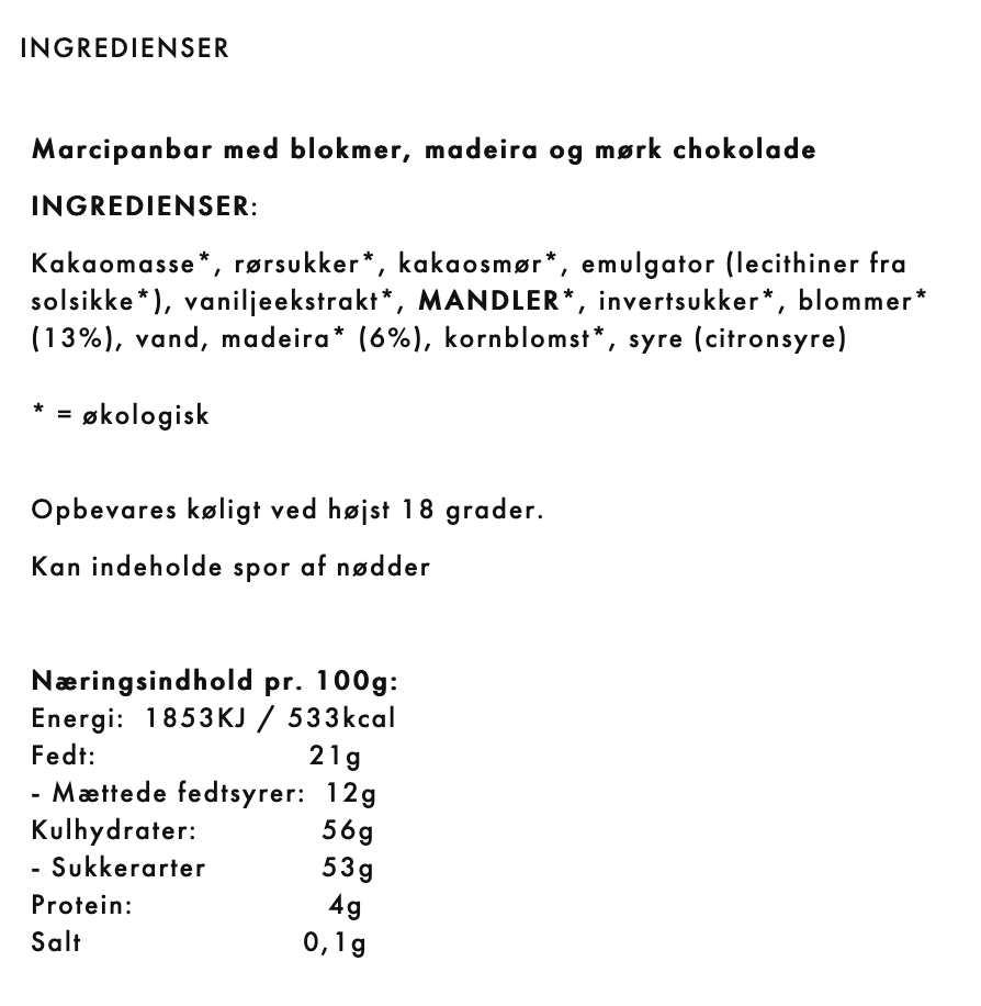 Anker Chokolade - Flowpack, Blomme i Madeira
