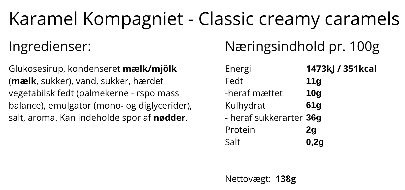 Karamel Kompagniet - Klassiske karameller