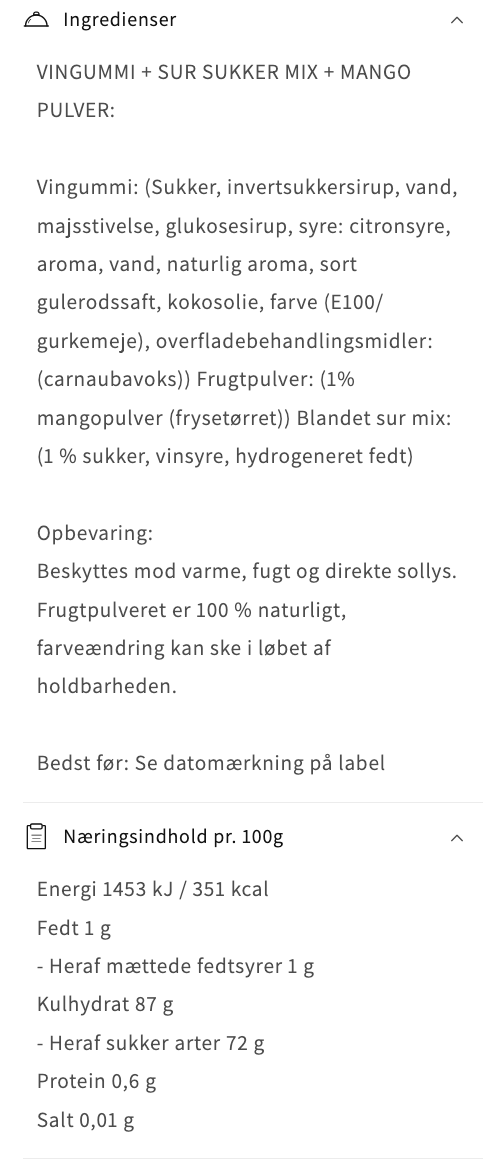 Box The Original – Vingummi, Mango