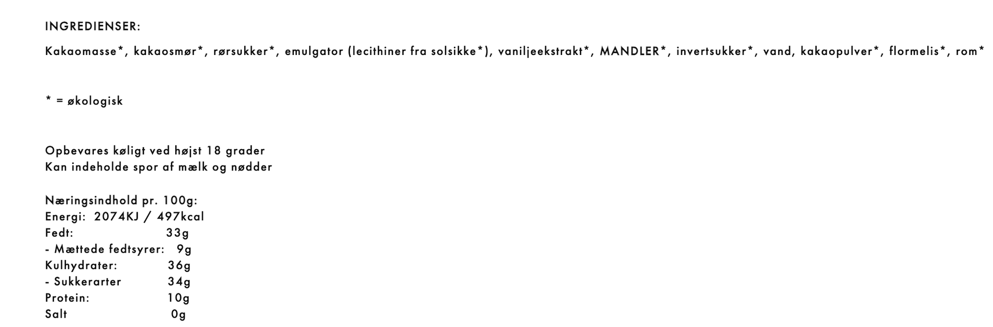 Anker Chokolade - Cigarer