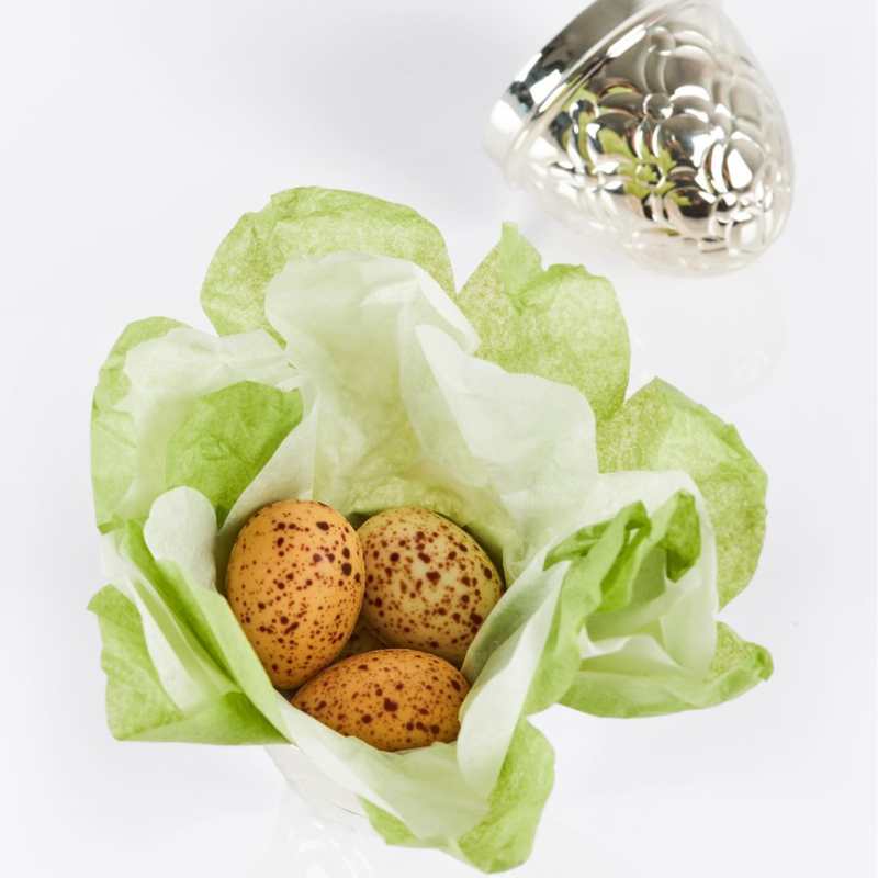 summerbird silver egg miniature 2026 påskeæg metal økologisk lille