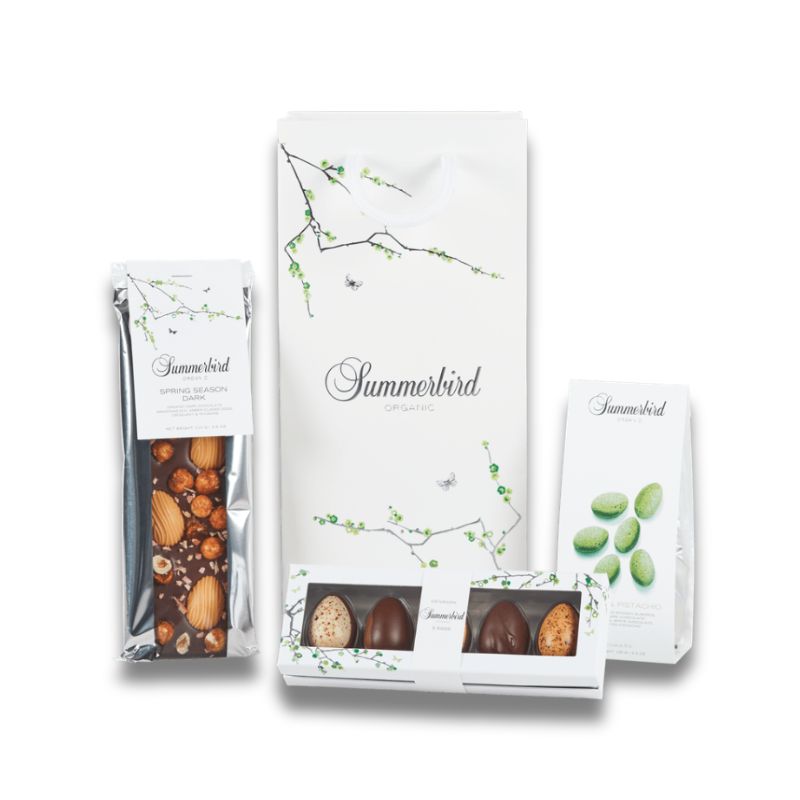 summerbird spring gifbag 2026 gavepose forår påske økologisk chokolade