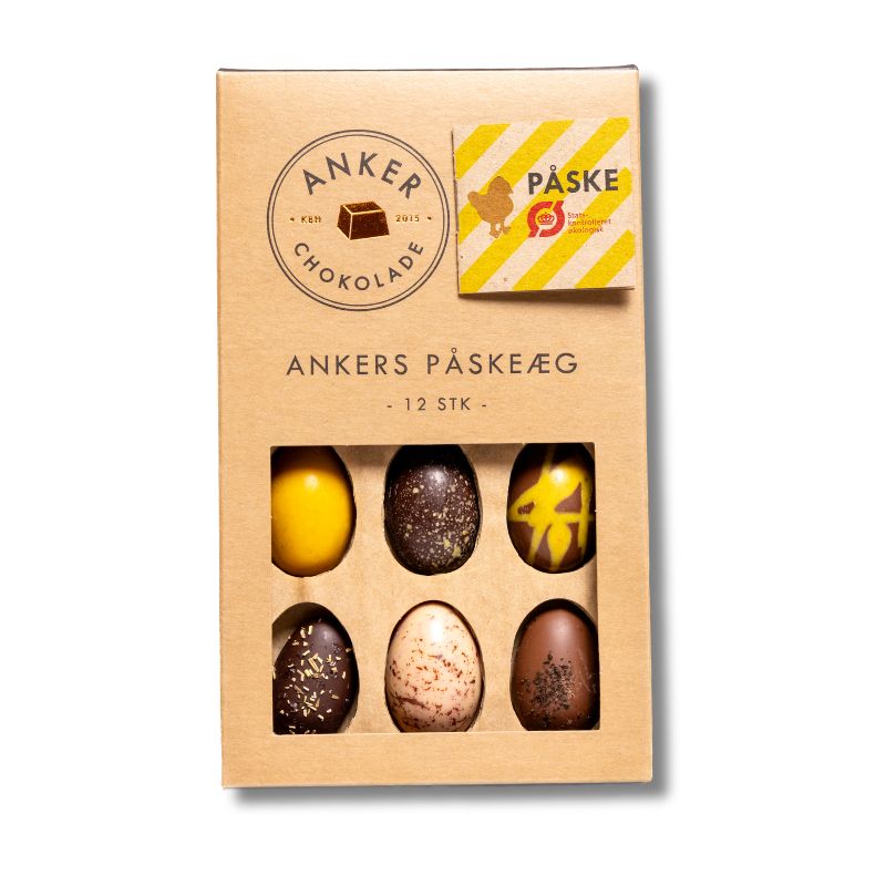 Ankers påskeæg 12 stk. økologiske dessert-chokolader øko