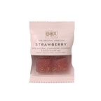 box the original strawberry jordbær vingummi flowpack individuelt indpakket