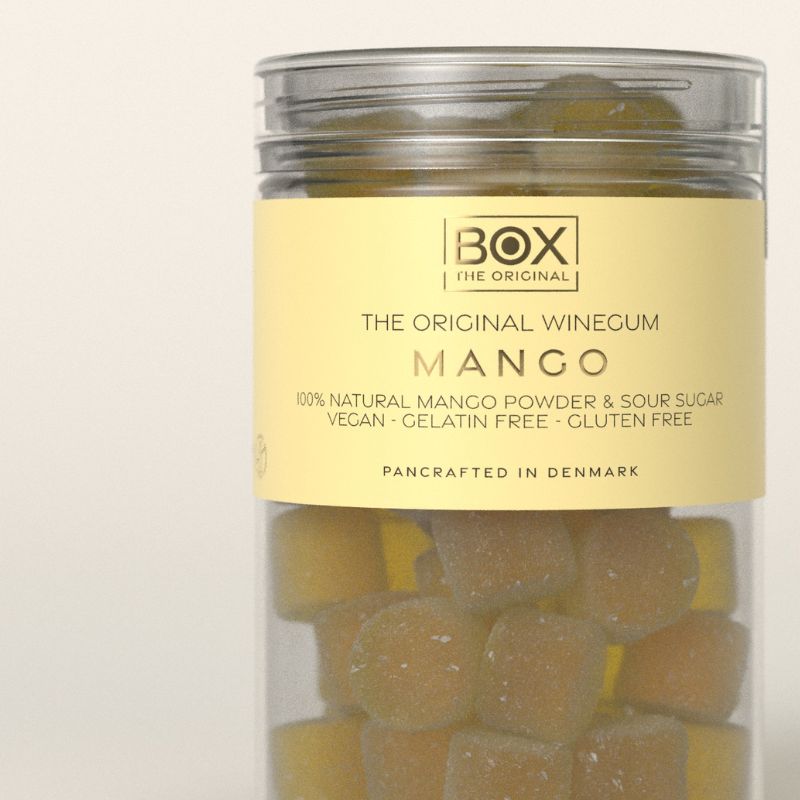 box the original Just the Winegum Mango – vegansk, glutenfri mango vingummi