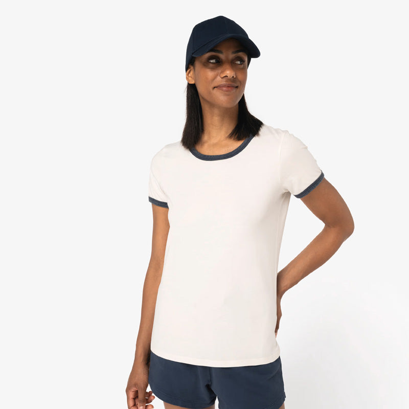Custom Collection - Dame T-shirt med kantbånd