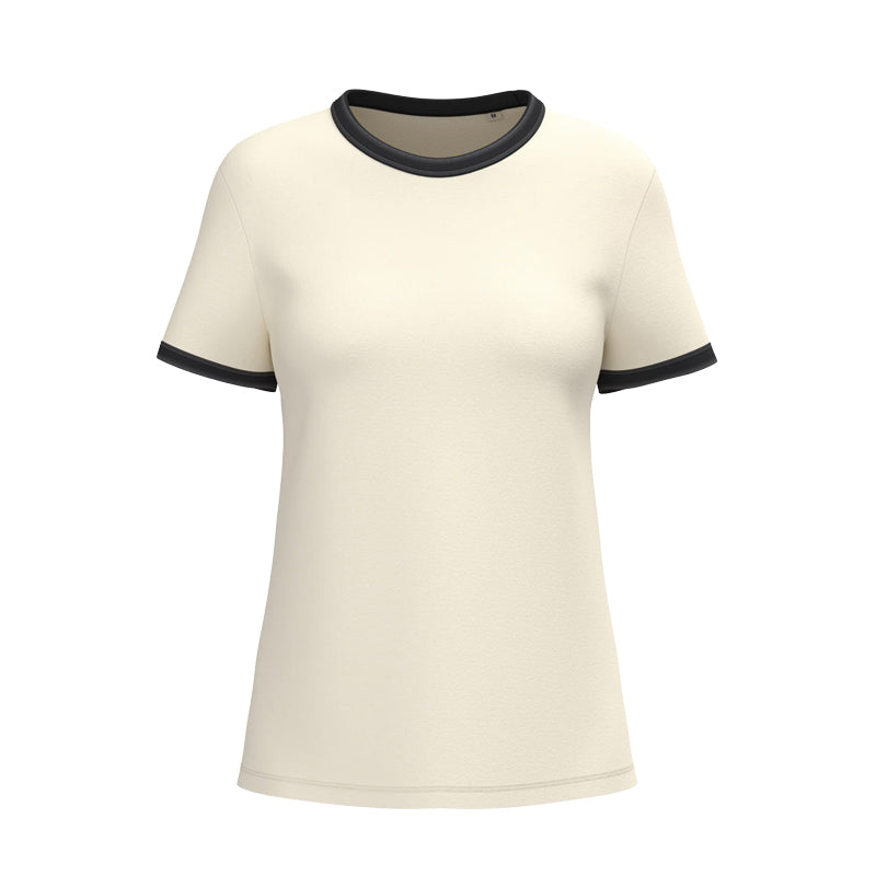 Custom Collection - Dame T-shirt med kantbånd