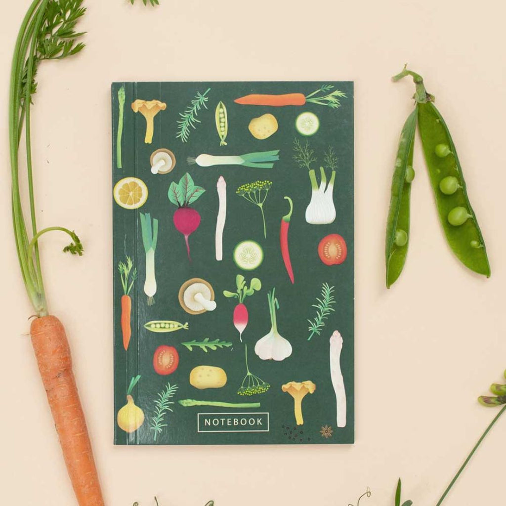 Jenny notebook 80 linjerede sider grøntsager opskrifter Vissevasse notesbog