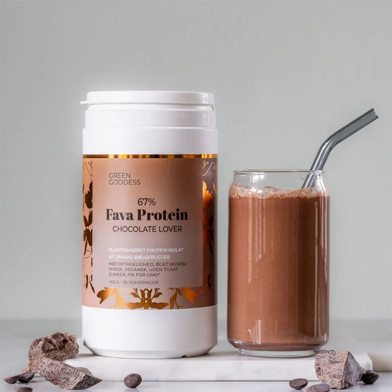 green goddess protein proteinpulver chokolade belgisk chokolade helse plantebaseret