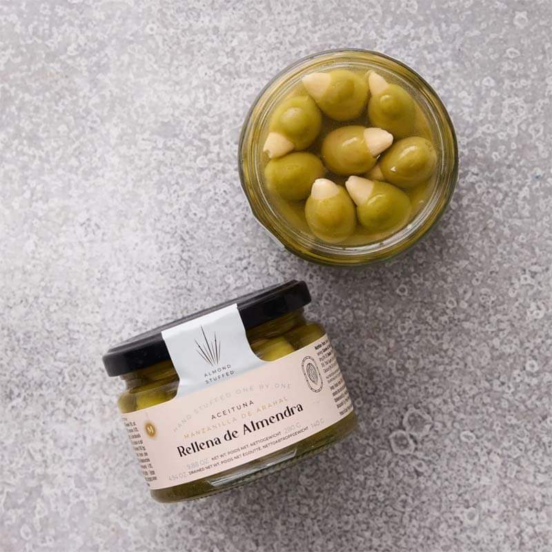 GRØNDALS - Manzanilla oliven med mandel.