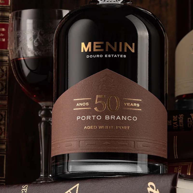 menin portvin douro estates porto branco white port hvid 50års gaveæske