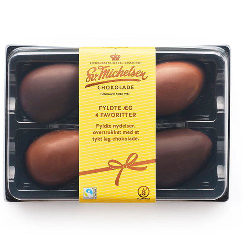 Sv. Michelsen - 4 store fyldte påskeæg - nougat & marcipan