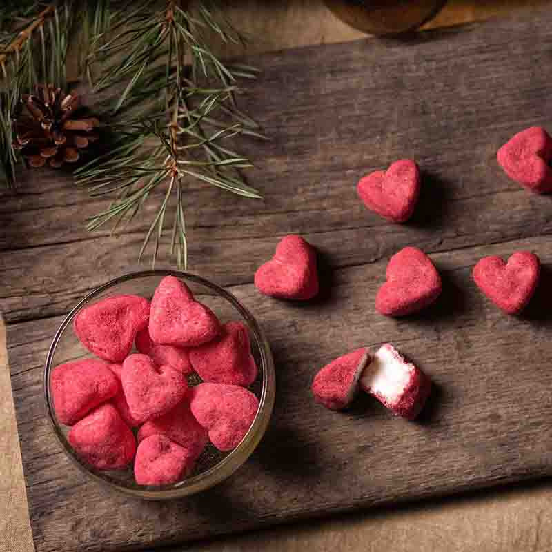 The Mallows - Hjerteskumfiduser med hindbær