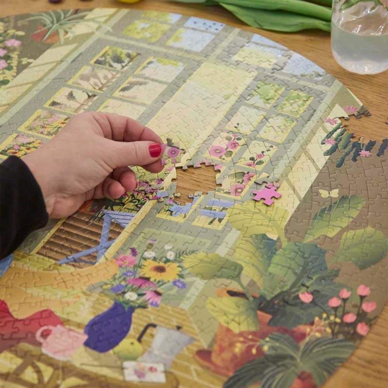 vissevasse puslespil morning glow forårsmotiv 1000 brikker rundt puslespil