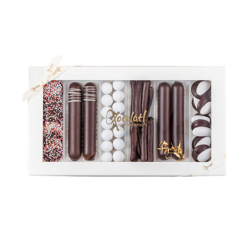 xocolatl julechokolade juleæske chokolade oldschool orangestænger snebolde