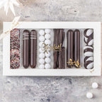 xocolatl julechokolade juleæske chokolade oldschool orangestænger snebolde