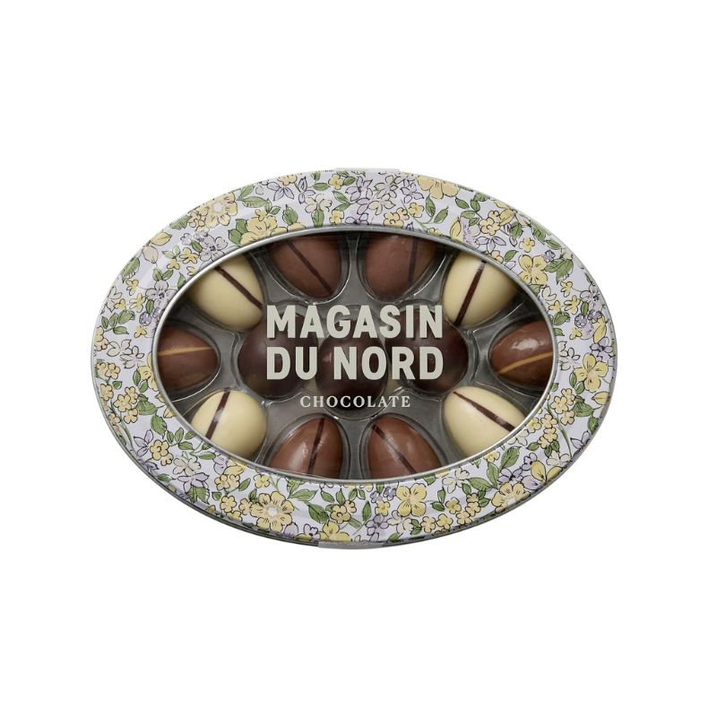 magasin du nord chokolade chocolate påske dåse blomster påskeæg