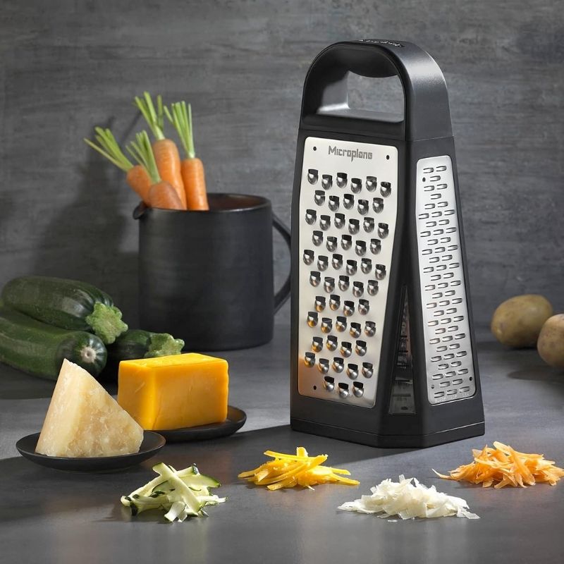 microplane elite box grater rivejern firkantet opsamler