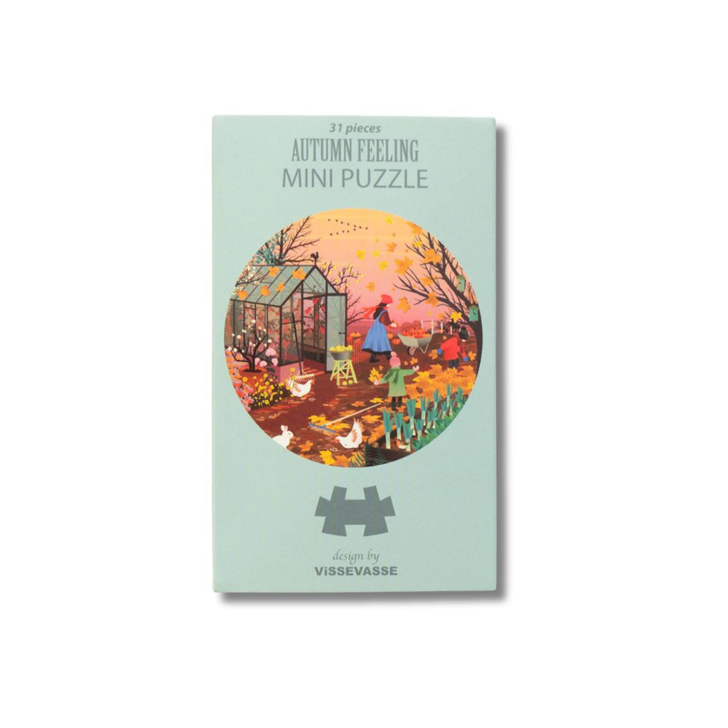 Autumn Feeling – mini puslespil Ø11 cm Vissevasse rundt