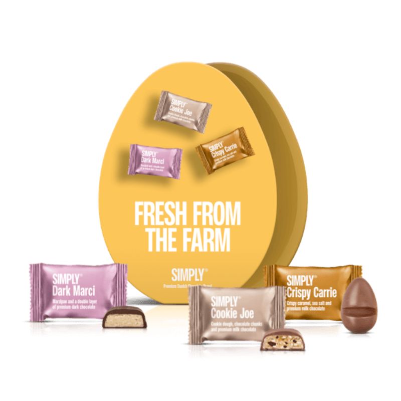 simply chocolate chokolade påskeæg 2026 fresh from the farm lille
