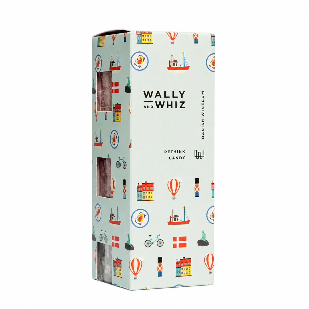 wally whiz danmark turist kube cube gaveæske gourmet vingummi