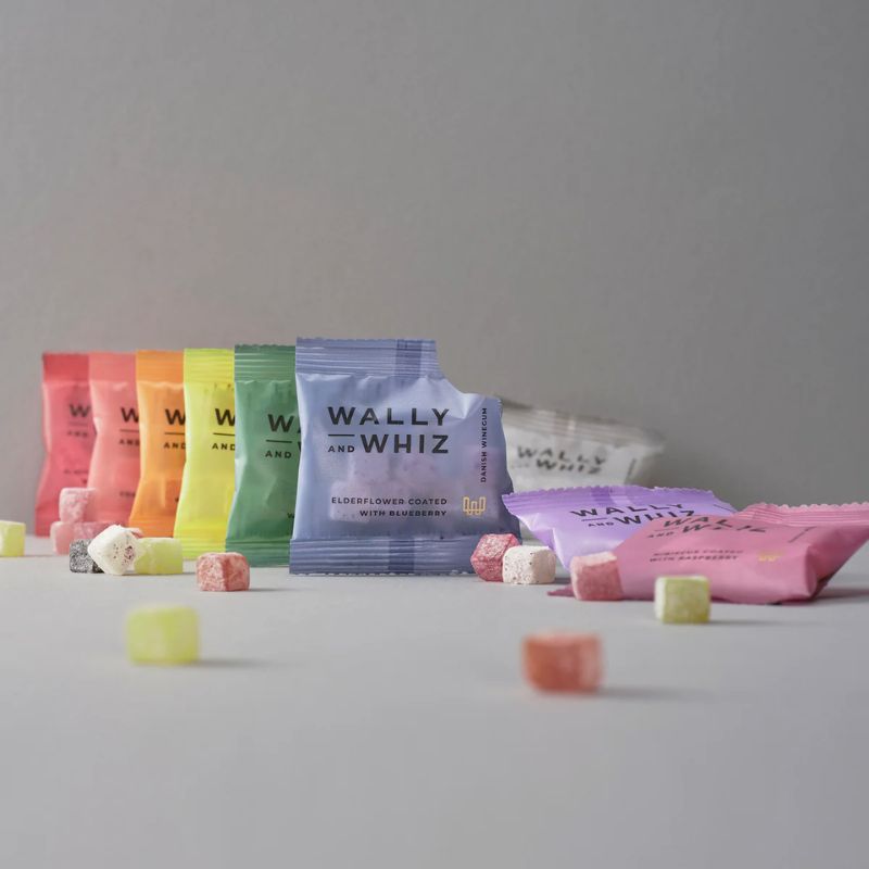 wally whiz flowpacks vingummi indpakket