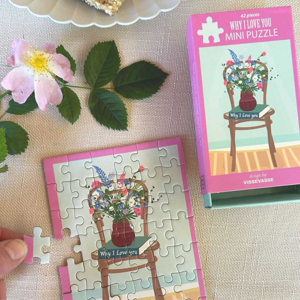 Why I Love You – mini puslespil 42 brikker puzzle vissevasse