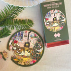 Wonderful Christmas Time – mini puslespil Ø11 cm rundt Vissevasse kalendergave puzzle