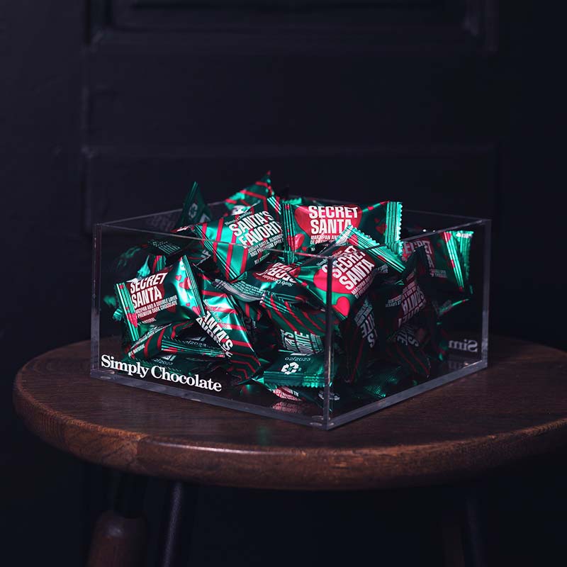 Simply Chocolate - Akrylkasse med flowpacks