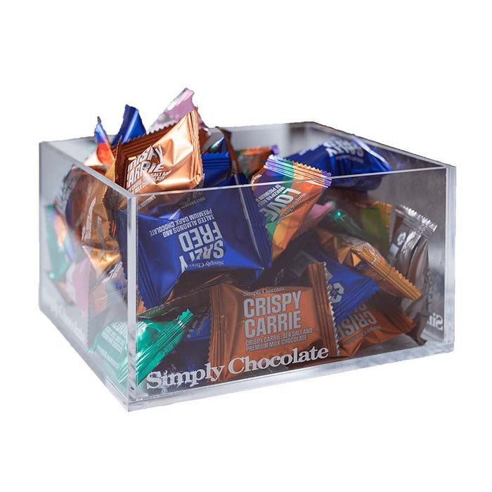 Simply Chocolate - Akrylkasse med flowpacks
